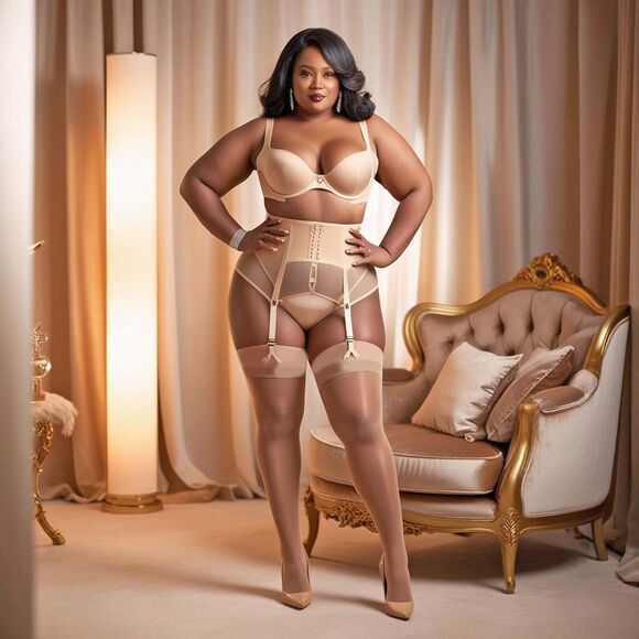 Sheer Bridal Back Seam Stockings Plus Queen Womens White Plain Top Hosiery - Picture 10 of 10